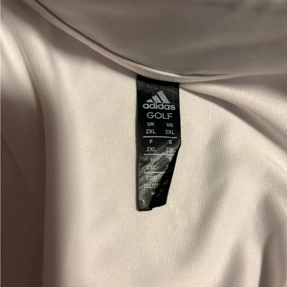 White Adidas Golf 1/4 Zip - Picture 2 of 2